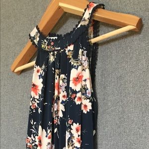 floral high neck romper